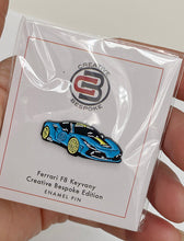 Load image into Gallery viewer, Enamel car pin Bespoke Ferrari F8
